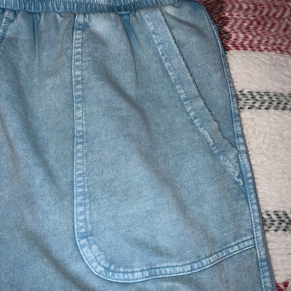 Easel Soft Blue Wide-Leg Knit Pants - Picture 8 of 9